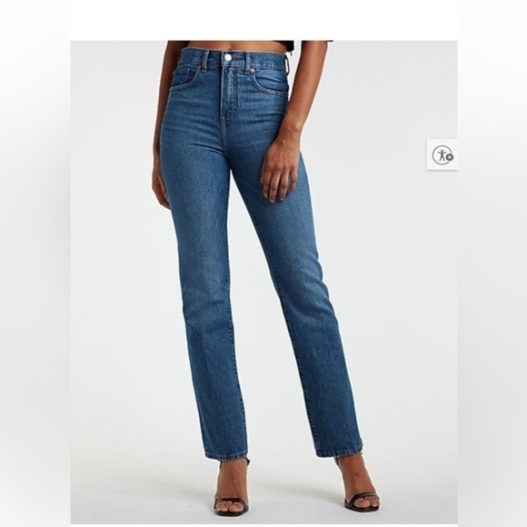 Express Denim - Express Blue High Waisted Medium Wash Women's Bootcut Jeans size 6